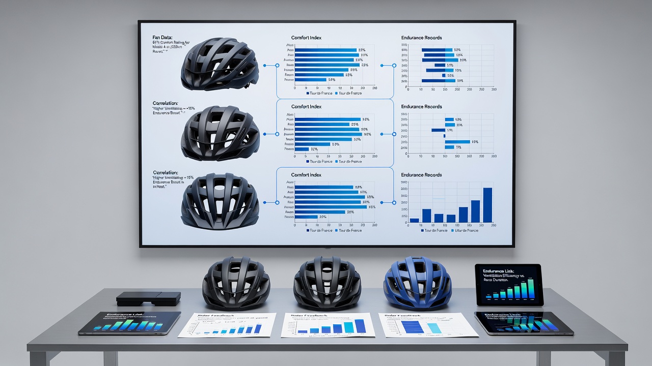 Cycling helmet ventilation systems compared by enthusiasts through shared comfort metrics from long-distance events